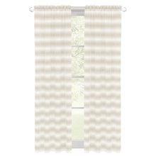 Kate Aurora 1 Piece Isabelle Abstract Rod Pocket Semi Sheer Window Curtain Panel - 63 in. Long - Taupe