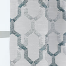 Kate Aurora Living Shabby Trellis Clover Rod Pocket Window Curtain Valances - 56 in. W x 14 in. L, Turquoise