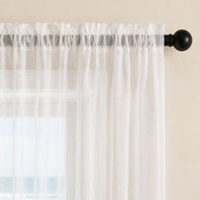 Kate Aurora 4 Piece Basic Home Rod Pocket Sheer Voile Window Curtain Panels - 52 in. W x 84 in. L, White