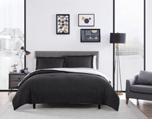 Kate Aurora Dorm Accents Brasilia Reversible 7 Piece Bed in a Bag Comforter & Sheets Set , Black - King