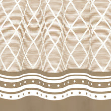 Kate Aurora Complete 3 Piece Boho Geometric Cafe Rod Pocket Sheer Kitchen Curtain Tier & Valance Set - 36 in. Long