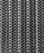 Kate Aurora Halloween Accents Gray & Black Friendly Bats Fabric Shower Curtain