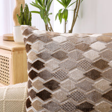 Kate Aurora 1 Piece Nolita Argyle Raised Chenille Ultra Plush & Fluffy 18"x 18" Filled Accent Throw Pillow With Removable Zip