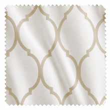 Kate Aurora Set of 2 Linen Colored Trellis Rod Pocket Kitchen Curtain Tiers - 36 in. Long