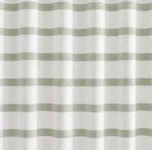 Kate Aurora Hotel Collection Spa Striped Waffle Fabric Shower Curtain - Sage Green
