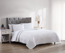 Kate Aurora Basic Bedding Euro Chic 3 Piece Quilt & Pillow Shams Set , White - Queen
