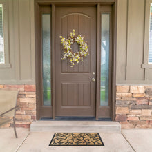 Kate Aurora Ironwork Scroll Designed Coir Bristled Outdoor All Season Welcome Mat With Rubber Trim - 18"x30"