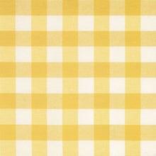 Kate Aurora Plaid Country Farmhouse French Door Curtain Panel With Matching Tieback - 25W x 40L, Yellow