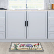 Kate Aurora Anti Fatigue Memory Foam 18" X 30" Garden Blossom Floral Kitchen Floor Mat