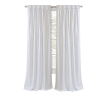 Kate Aurora 1 Piece Grant Light Filtering Button Pleated Rod Pocket & Back Tab Window Curtain Panel - 63 in. Long - White