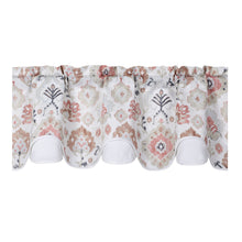 Kate Aurora Contemporary Influencer Water Color Damask Medallion Rod Pocket Window Valance - Spice