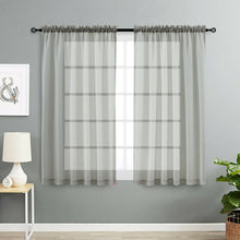 Kate Aurora Living 2 Pack Basic Home Rod Pocket Sheer Voile Window Curtains - 52in. W x 45in. L, Gray