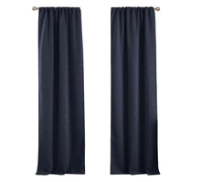 Kate Aurora 2 Piece Juvi Metallic Shooting Stars Room Darkening Rod Pocket Window Curtain Panels