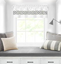 Kate Aurora Pacifico Rod Pocket Embroidered Window Valance - White