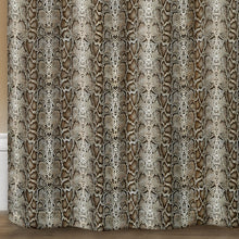 Kate Aurora Safari Living 2 Piece Python Room Darkening Grommet Top Curtain Panels - Brown - 84 in. Long