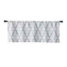 Kate Aurora Living Shabby Trellis Clover Rod Pocket Window Curtain Valances - 56 in. W x 14 in. L, Turquoise