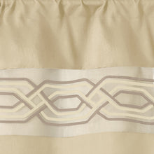 Kate Aurora Pacifico Rod Pocket Embroidered Window Valance - Tan