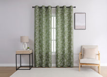 Kate Aurora 2 Piece Essence Floral Grommet Top Window Curtain Panels - 84 in. Long