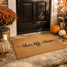Kate Aurora Shoes Off Please Bristled Coir Outdoor Welcome Mat - 18"x30"