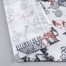Kate Aurora Rooster Toile Complete 3 Pc Café Kitchen Curtain Tier And Valance Set - 56 in. W x 36 in. L, Dusty Rose