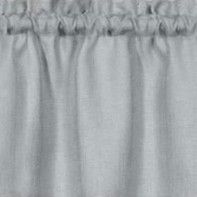 Kate Aurora Country Farmhouse Flax Linen Tie Up Window Valance - 58 in. W x 14 in. L, Gray