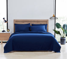 Kate Aurora Scarlet Supreme Soft Brushed Microfiber 6 Piece Sheet Set , Navy - Queen