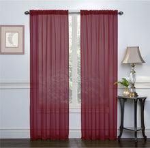 Kate Aurora 2 Piece Halloween Themed Rod Pocket Sheer Voile Window Curtain Panels - 52 in. W x 84 in. L, Organ Burgundy