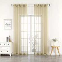 GoodGram Montauk Accents 2 Piece Grommet Top Summery Sheer Voile Window Curtain Panels For Extra Long & Taller Windows - 90 i