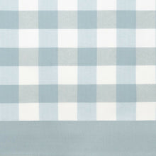 Kate Aurora Modern Country Farmhouse 3 Piece Buffalo Check Plaid Window Curtains & Valance Set - 63 in - Baby Blue