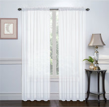 Kate Aurora 2 Piece Halloween Themed Rod Pocket Sheer Voile Window Curtain Panels - 52 in. W x 84 in. L, Dracula White