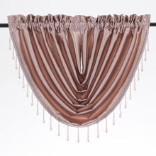 Kate Aurora Lux Living Complete 9 Piece Semi Sheer Rod Pocket Window Curtain & Valance Set - 52 in. W x 84 in. L, All Blush