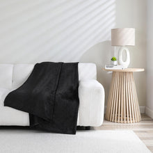 Kate Aurora Ultra Soft & Plush Hypoallergenic Boston Geo Accent Fleece Throw Blanket - 50" x 60" - Black