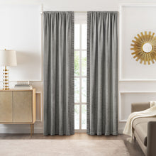 Kate Aurora Lux Living 2 Pack Chenille Rod Pocket Window Curtain Panels - 63 in. Long - Gray/Silver