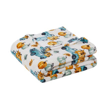 Kate Aurora Thanksgiving Autumn Harvest Watercolor Delivery Pick Up Trucks Ultra Soft & Plush Oversized Accent Throw Blanket 