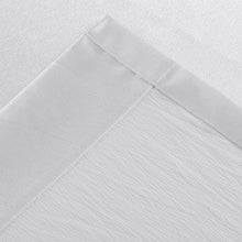 Kate Aurora Ultra Lux Faux Silk Regency Crinkle Rod Pocket Semi Sheer Crystal Beaded Window Valance - 57 in. W x 37 in. L, Wh