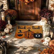 Kate Aurora Halloween Trick or Treat Goblins Bristled Coir Outdoor Welcome Mat - 18"x30"
