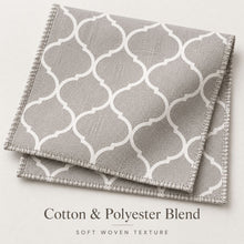 Kate Aurora Gray & White Lattice Clover Ultra Luxurious Window Curtains - 38 in. W x 84 in. L, Gray & White