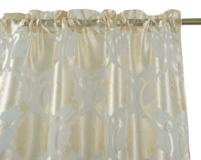 Kate Aurora 7 Piece Hampton Elegance Sheer Curtain Panels & Beaded Valances Set - Burgundy Beige