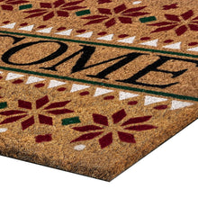 Kate Aurora Festive Christmas Snowflakes Bristled Outdoor Welcome Mat - 18"x30"