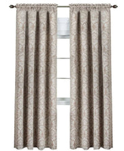Kate Aurora Royal Living 2 Piece Rod Pocket Damask Design 95% Blackout Curtain Panels - 63 in. Long - Taupe