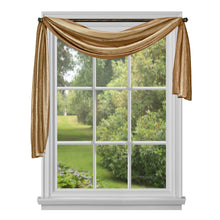GoodGram Ombre Crushed Satin Sheer Single Window Curtains & Valances - 50 in. W x 144 in. L Single Scarf, Sandstone