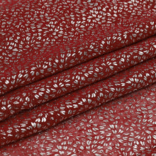 Kate Aurora Glam Chic Living 2 Pack Metallic Foil Sparkle Slub Sheer Grommet Top Curtain Panels - Red