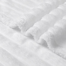 Kate Aurora Modern Lux Ultra Soft & Plush Ribbed Accent Throw Blanket - 50 in. W x 60 in. L - White