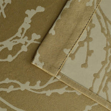 Kate Aurora 2 Pack Arbor Room Darkening Floral Grommet Top Window Curtain Panels - 52 in. W x 84 in. L, Taupe/Gold