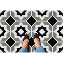 GoodGram Peel N' Stick DIY Retro 12x12 Self Adhesive Vinyl Floor Tile - 20 Tiles (20 Total SF in a Box) - Onyx Star - 20 Tile
