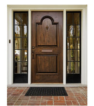 Kate Aurora Diamond 18 in. x 30 in. Wrought Iron Designed Non Skid Rubber Outdoor Door Mat - Black