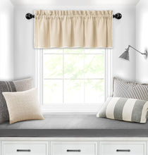 Kate Aurora Complete Coastal Hamptons Living Rod Pocket Textured Semi Sheer 3 Piece Window Curtain & Valance Set - 84 in. Lon