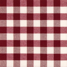 GoodGram Buffalo Check Gingham Custom Window Curtain Treatments - Single Curtain Panel 42 in. W x 63 in. L, Burgundy
