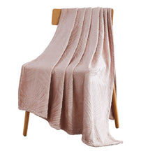 Kate Aurora Floral Ferns Shabby Chic Styled Oversized Ultra Soft & Plush Accent Throw Blanket - Rose