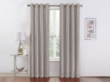 Kate Aurora 2 Piece Metallic Sparkle Thermal Grommet Blackout Curtain Panels